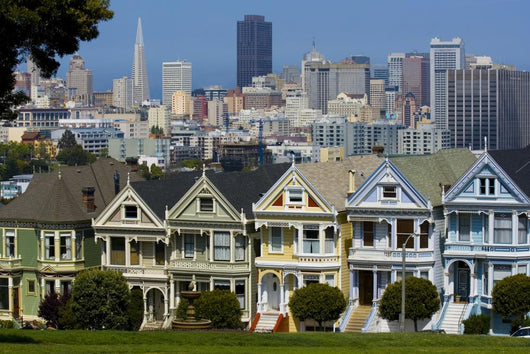 Postcard Row Houses San Wall Decal