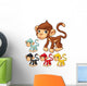 Funny Monkey Vector Character Wall Decal