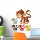 Funny Monkey Vector Character Wall Decal