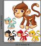 Funny Monkey Vector Character Wall Decal