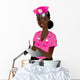 Pink Police Woman Wall Decal