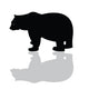 Silhouette of Black Bear Vector Wall Decal