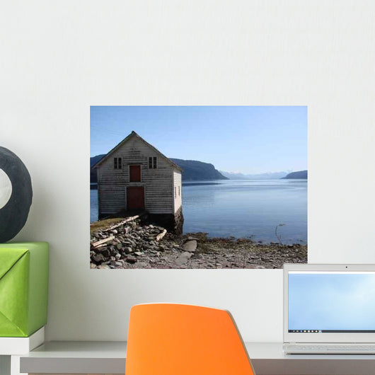 Lonely Fishing House Wall Decal