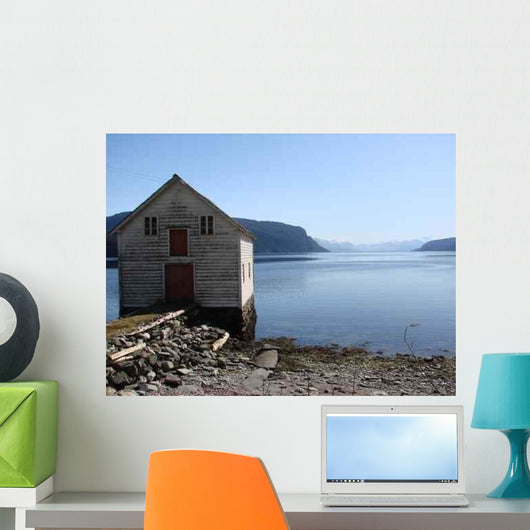Lonely Fishing House Wall Decal