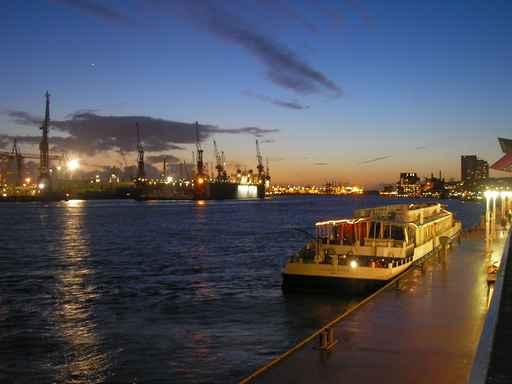 Hamburg Harbour Night Wall Decal