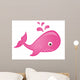 Whale Cartoon Wall Mural