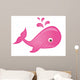 Whale Cartoon Wall Mural