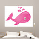 Whale Cartoon Wall Mural