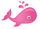 Whale Cartoon Wall Mural