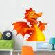 Vector Cute Cartoon Dragon Wall Decal