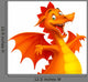 Vector Cute Cartoon Dragon Wall Decal
