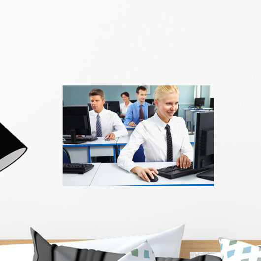 Female Office Worker Wall Mural