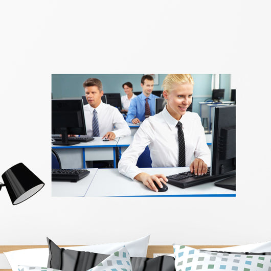 Female Office Worker Wall Mural