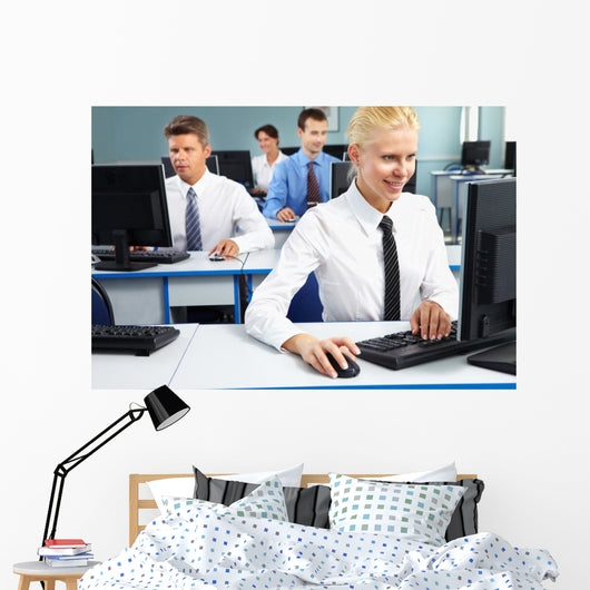 Female Office Worker Wall Mural