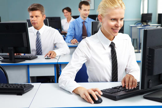 Female Office Worker Wall Mural
