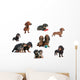 Dachshunds Reunited Different Varieties Wall Mural