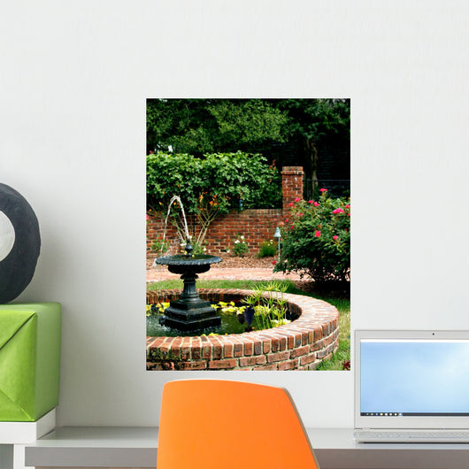 Garden Fountain Wall Mural
