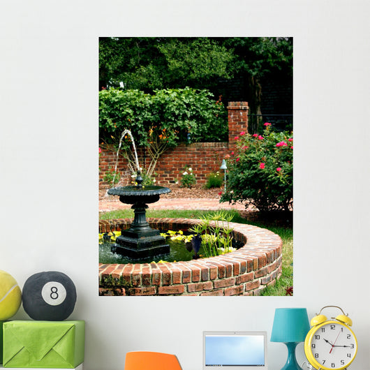 Garden Fountain Wall Mural