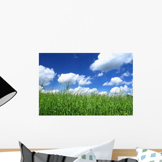 Summer Field with Cloudy Wall Decal