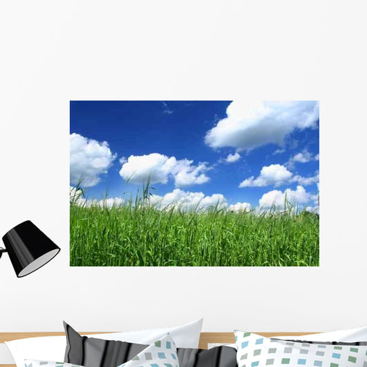 Summer Field with Cloudy Wall Decal
