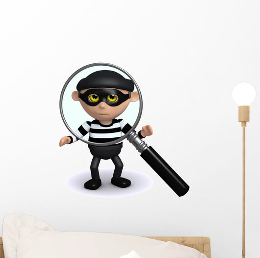 Scrutinised Burglar Wall Decal