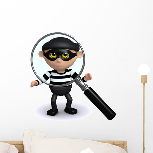 Scrutinised Burglar Wall Decal
