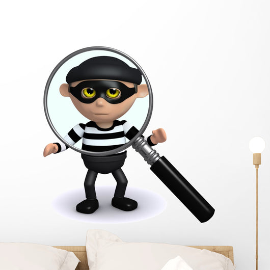 Scrutinised Burglar Wall Decal