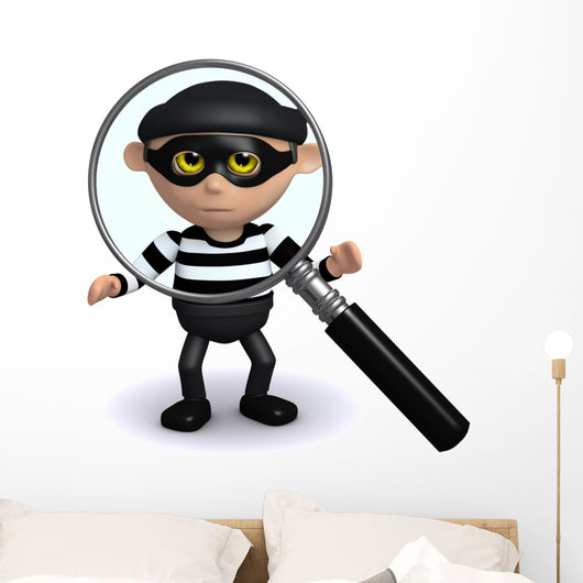 Scrutinised Burglar Wall Decal