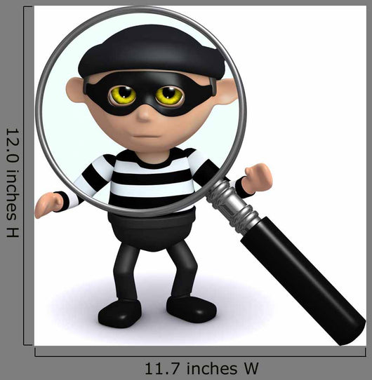 Scrutinised Burglar Wall Decal