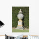Single Urn against Hedge Wall Mural