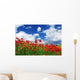 Field Red Poppies with Wall Decal