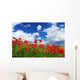 Field Red Poppies with Wall Decal