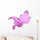 baby dragon pink in the big head is flying Wall Decal