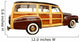 40s Era Woody Station Wagon Wall Decal