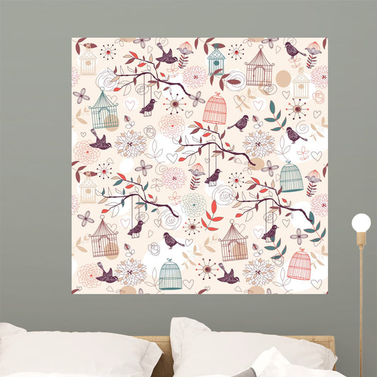 Birds Pattern Wall Decal