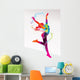 The Dancing Girl With Colorful Spots Wall Decal