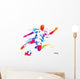 Soccer Player Kicks the Ball Wall Decal