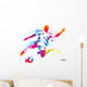 Soccer Player Kicks the Ball Wall Decal
