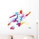 Soccer Player Kicks the Ball Wall Decal