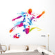 Soccer Player Kicks the Ball Wall Decal