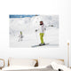 Skiing with Mother Wall Mural
