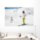 Skiing with Mother Wall Mural