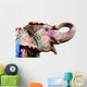 hand painted colorful elephant profile, Jaipur, Rajasthan,India Wall Decal