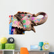 hand painted colorful elephant profile, Jaipur, Rajasthan,India Wall Decal