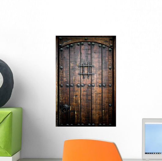 Ancient wooden door Wall Mural