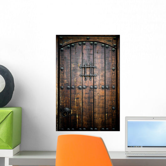 Ancient wooden door Wall Mural