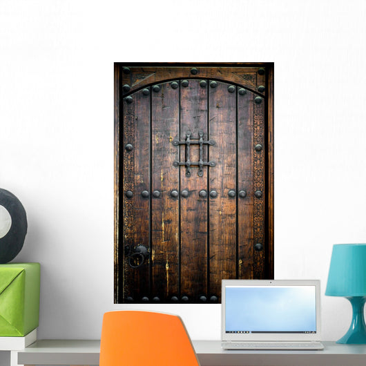 Ancient wooden door Wall Mural