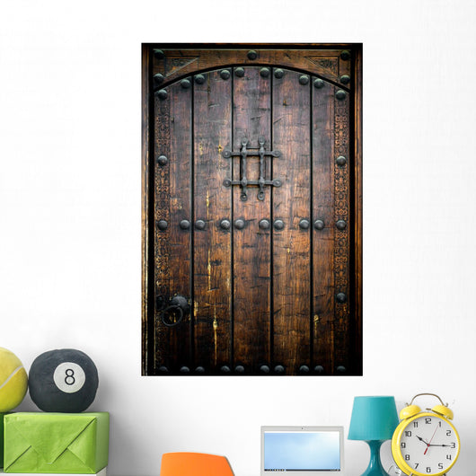 Ancient wooden door Wall Mural