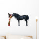 Black Unicorn Fairy Wall Decal