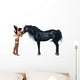 Black Unicorn Fairy Wall Decal